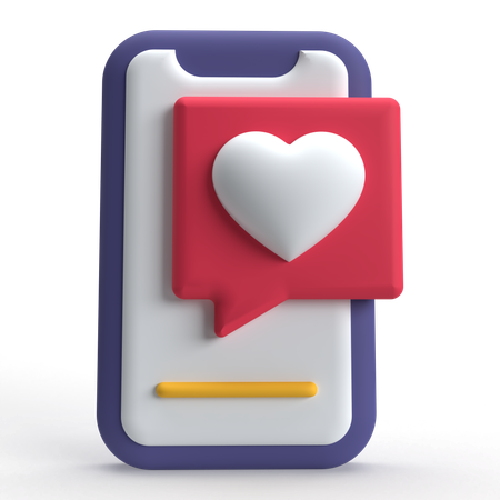 Amor bate-papo  3D Icon