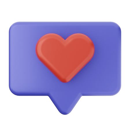 Amor bate-papo  3D Icon