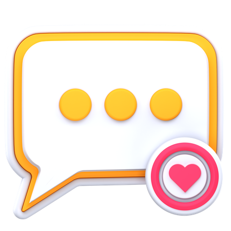 Amor bate-papo  3D Icon