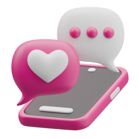 Amor bate-papo  3D Icon