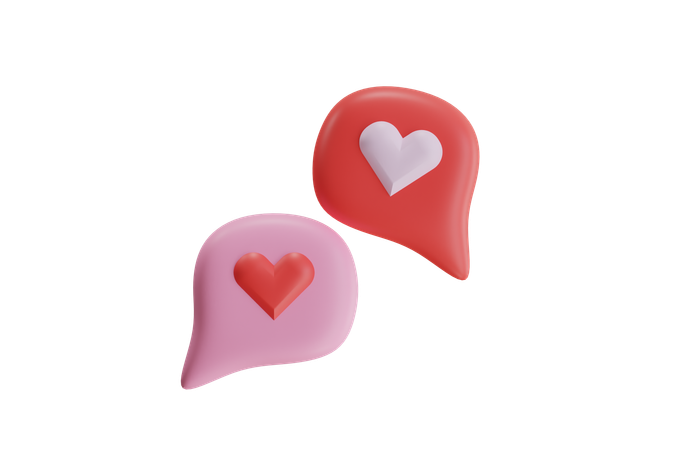 Amor bate-papo  3D Icon