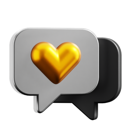 Amor bate-papo  3D Icon