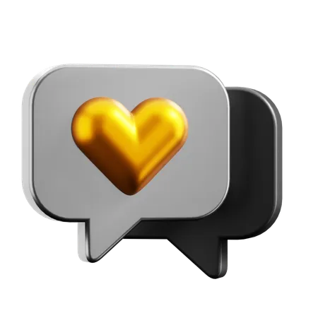 Amor bate-papo  3D Icon