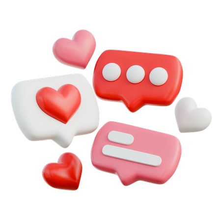 Amor bate-papo  3D Icon