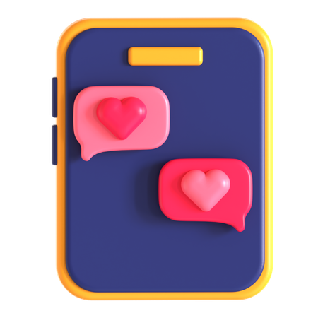 Amor bate-papo  3D Icon