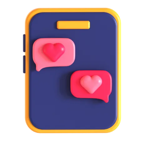 Amor bate-papo  3D Icon