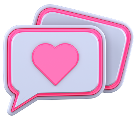 Amor bate-papo  3D Icon