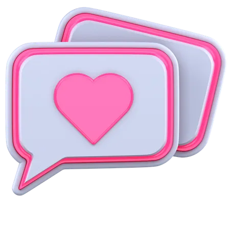 Amor bate-papo  3D Icon