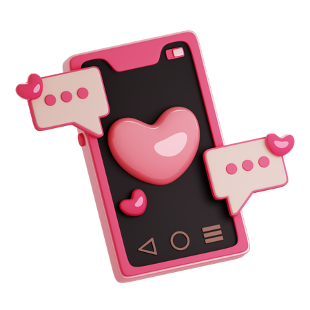 Amor bate-papo  3D Icon