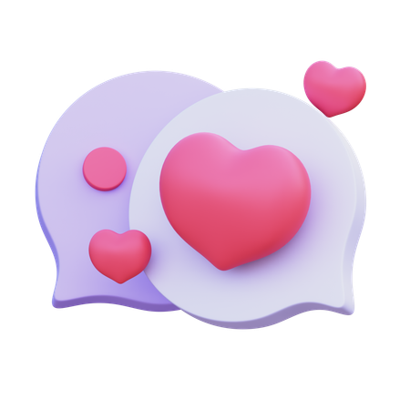 Amor bate-papo  3D Icon