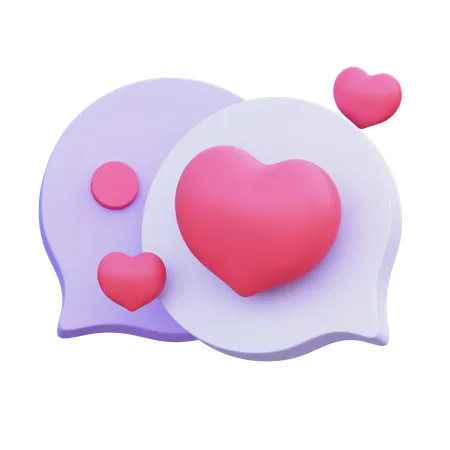 Amor bate-papo  3D Icon