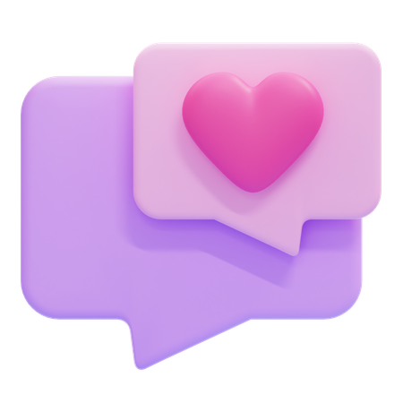 Amor bate-papo  3D Icon