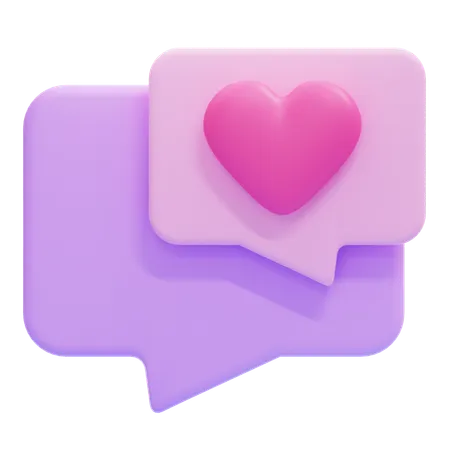 Amor bate-papo  3D Icon