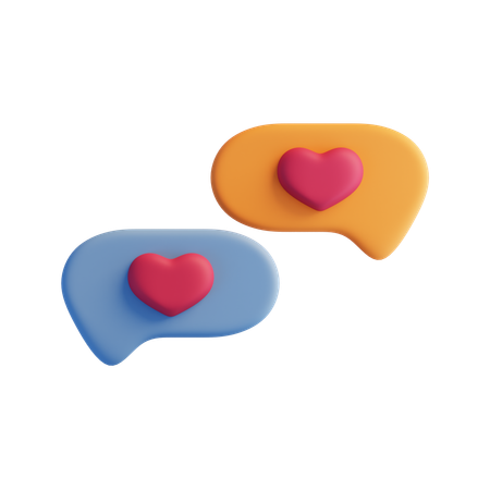 Amor bate-papo  3D Icon