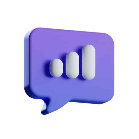 Bate-papo analítico  3D Icon