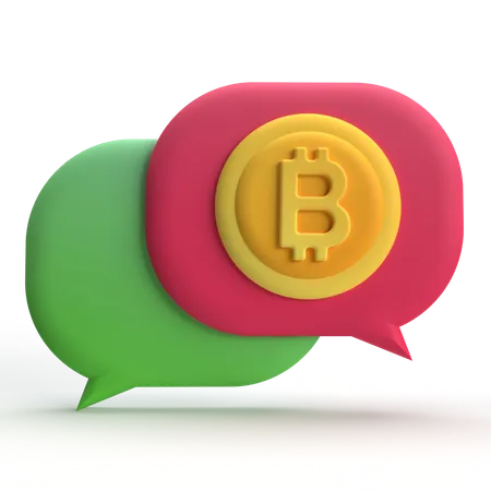 Bate-papo bitcoin  3D Icon