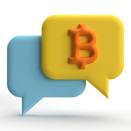 Bate-papo bitcoin  3D Icon