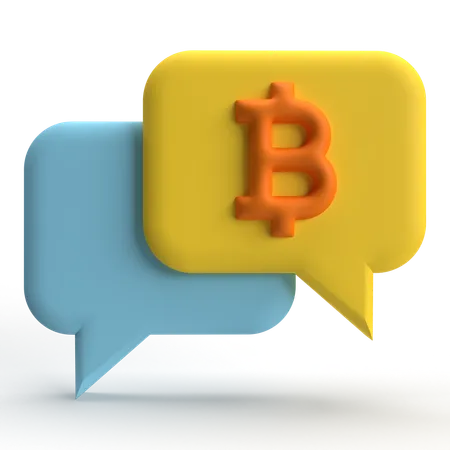 Bate-papo bitcoin  3D Icon