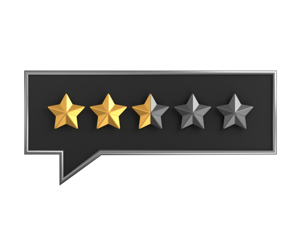 Bate-papo classificação de dois vírgula cinco estrelas  3D Icon