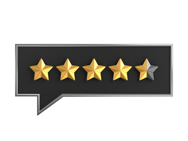 Bate-papo classificação de quatro vírgula cinco estrelas  3D Icon