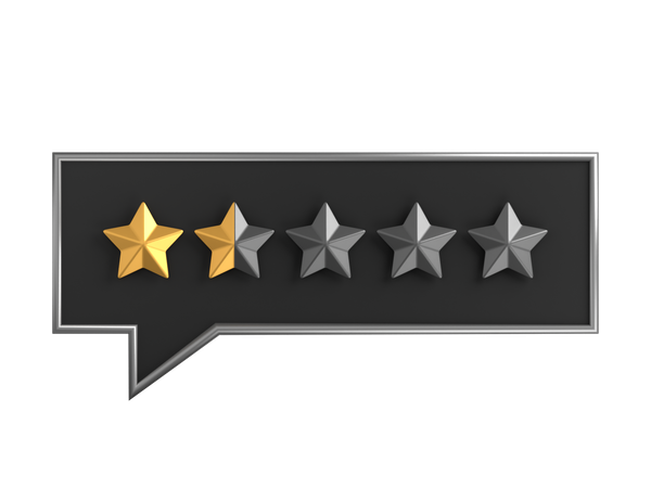 Bate-papo classificação de um ponto cinco estrelas  3D Icon