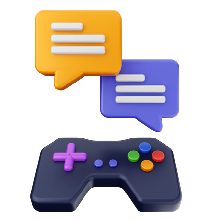 Bate-papo de jogos  3D Icon