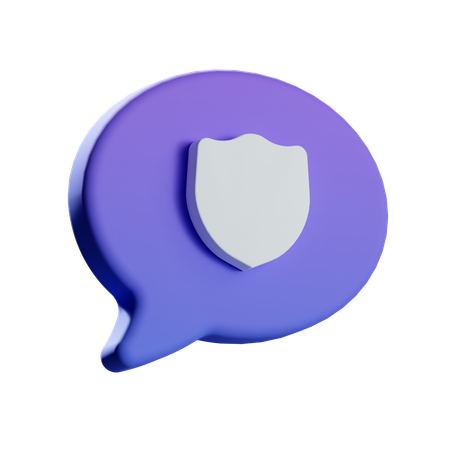 Bate-papo de segurança  3D Icon