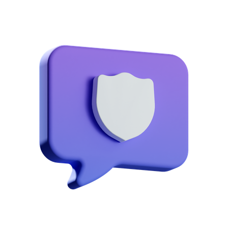 Bate-papo de segurança  3D Icon