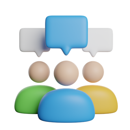 Bate-papo em equipe  3D Icon