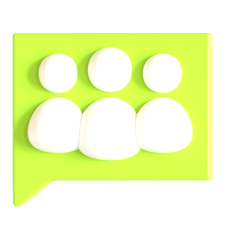 Bate-papo em grupo  3D Icon