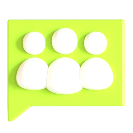 Bate-papo em grupo  3D Icon