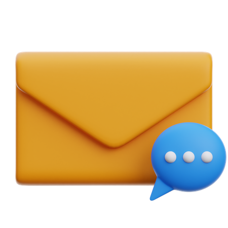 E-mail de bate-papo  3D Icon