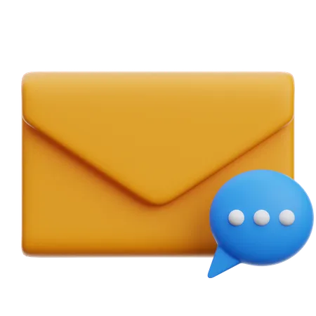 E-mail de bate-papo  3D Icon