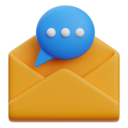 E-mail de bate-papo  3D Icon