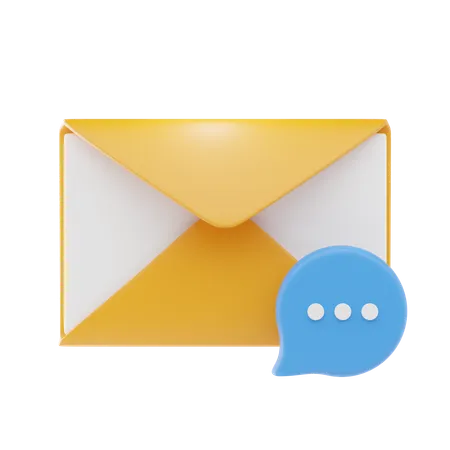 E-mail de bate-papo  3D Icon