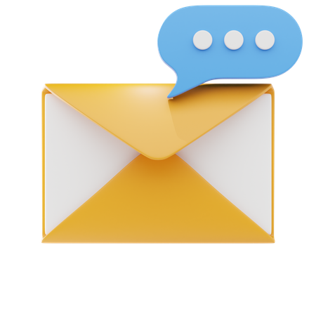 E-mail de bate-papo  3D Icon