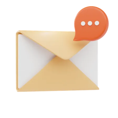 E-mail de bate-papo  3D Icon