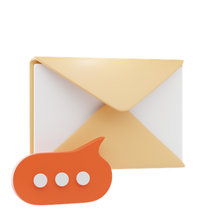 E-mail de bate-papo  3D Icon