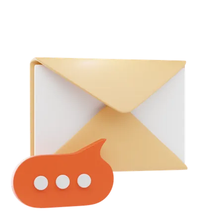 E-mail de bate-papo  3D Icon