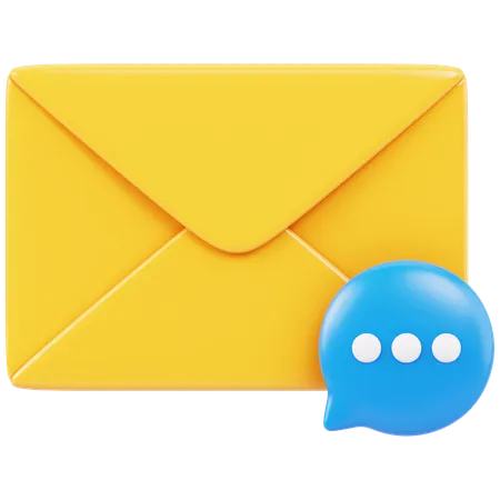 E-mail de bate-papo  3D Icon