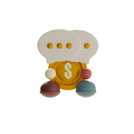 Bate-papo financeiro  3D Icon