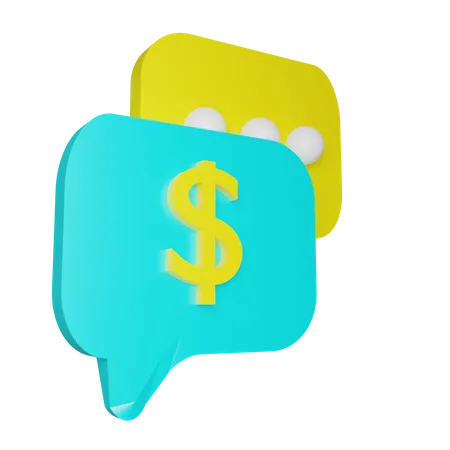 Bate-papo financeiro  3D Icon