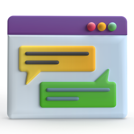 Web chat  3D Icon