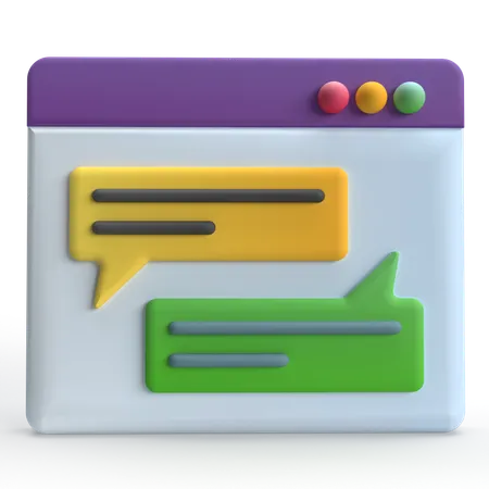 Web chat  3D Icon