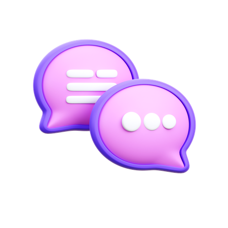 Bate-papo online  3D Icon