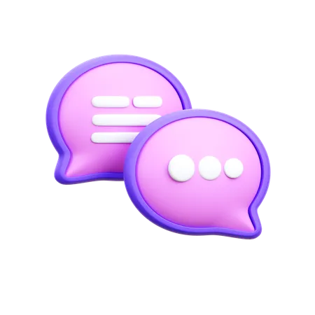 Bate-papo online  3D Icon