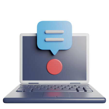 Bate-papo online  3D Icon