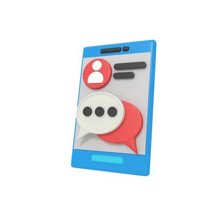 Bate-papo online  3D Icon