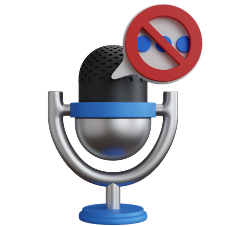 Bate-papo por voz proibido  3D Icon