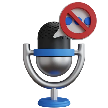 Bate-papo por voz proibido  3D Icon